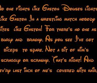 Beauty And The Beast Gaston Song Lyrics