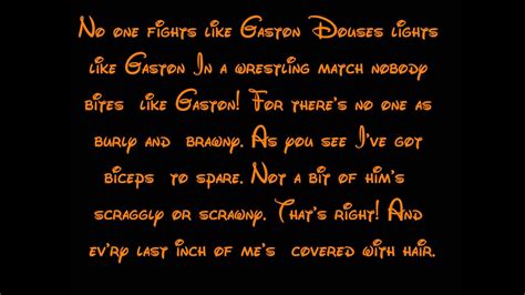 Beauty And The Beast Gaston Song Lyrics