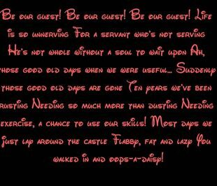 Be Our Guest Lyrics From Beauty And The Beast